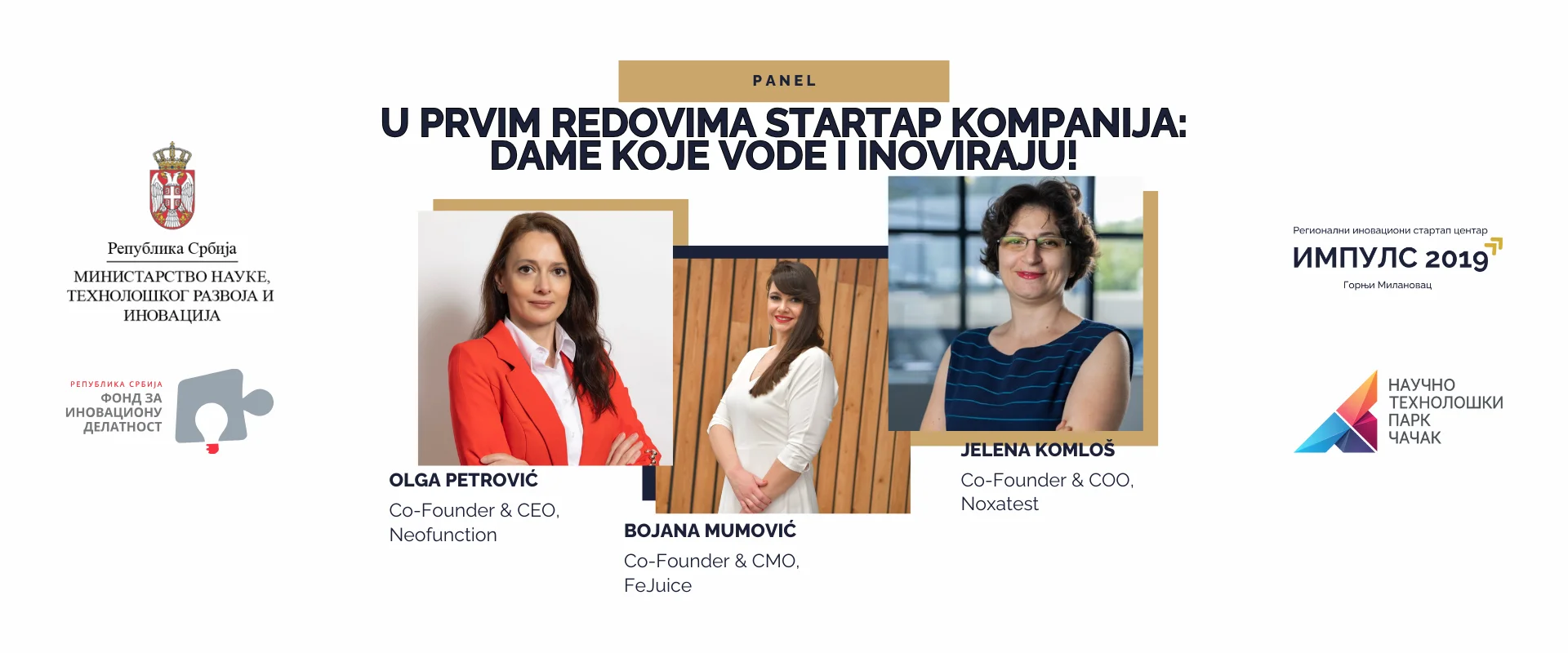 RISC Impuls 2019 DOO Gornji Milanovac Panel_U prvim redovima startap kompanija_Dame koje inoviraju_final